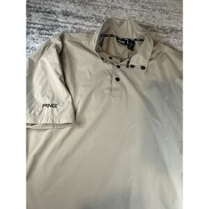 Vintage PING Windbreaker Large Pullover Golf Spell Out Mens‎ 90s Golf MINT!